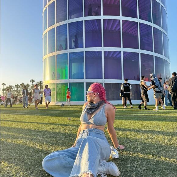 Wild Fable Light Blue Denim Bralette Top - Picture 2 of 7